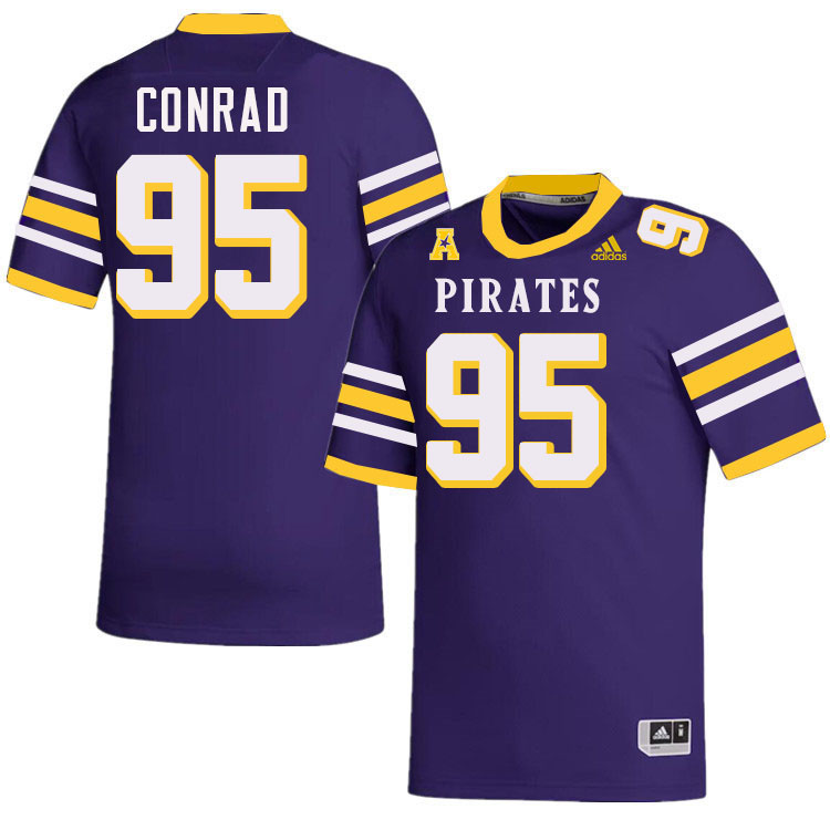 East Carolina Pirates #95 Andrew Conrad College Football Jerseys,Uniforms-Alternate Purple
